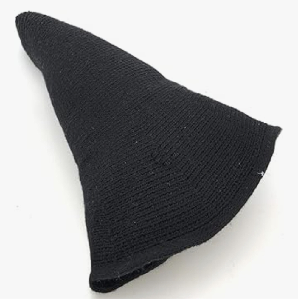 Black Pointed Witch-Style Sun Hat - Picture 3 of 7